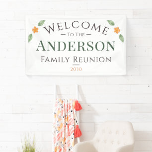 Fall Wildflower Family Get Together Welcome Banner