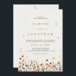 Fall Wildflower Garden Floral Boho chic Wedding    Invitation<br><div class="desc">Celebrate your big day with this elegant floral wedding invitation featuring a soft cream background and a charming watercolor wildflower border. Perfect for garden weddings, this design blends rustic charm with timeless sophistication. Customizable with your personal information. it's ideal for couples planning a romantic outdoor ceremony. Printed on high-quality cardstock...</div>