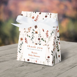 Fall Wildflower Pattern Favor Box