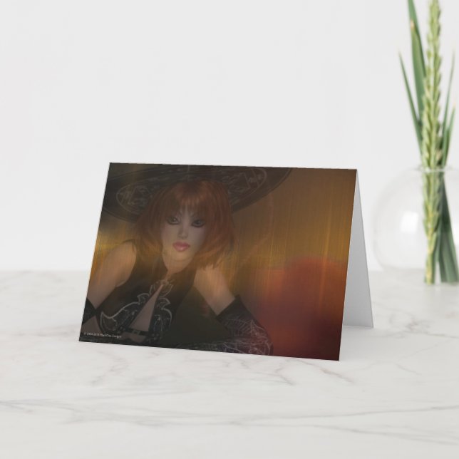 Fall Witch Greeting Card (Front)