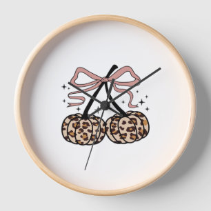 Fall with Pumpkin Background Autumn Season Printab Clock