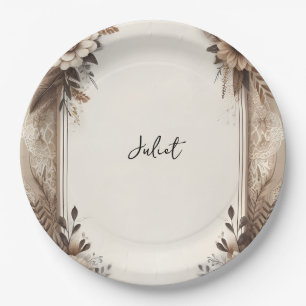 Fall Wood Paperie Recycled Paper Bridal Shower Plate