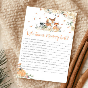 Fall Woodland Animals Who Knows Mommy Best Game