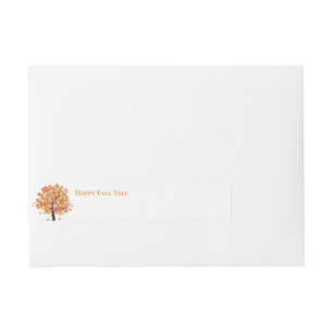 Fall Wrap Around Mailing Label