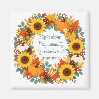 Fall Wreath 1 Thess 5:16-18 Magnet