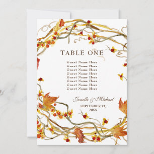 Fall Wreath Bittersweet Rustic Wedding Numbers