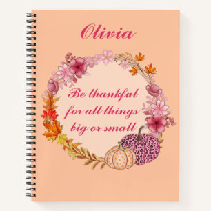 Fall Wreath Quote Gratitude Journal