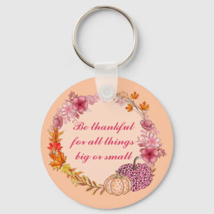 Fall Wreath Quote Keychain