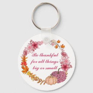 Fall Wreath Quote Keychain