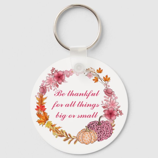 Fall Wreath Quote Keychain (Front)