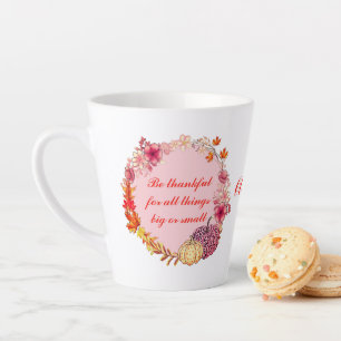 Fall Wreath Quote Latte Mug