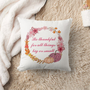 Fall Wreath Quote Throw Pillow