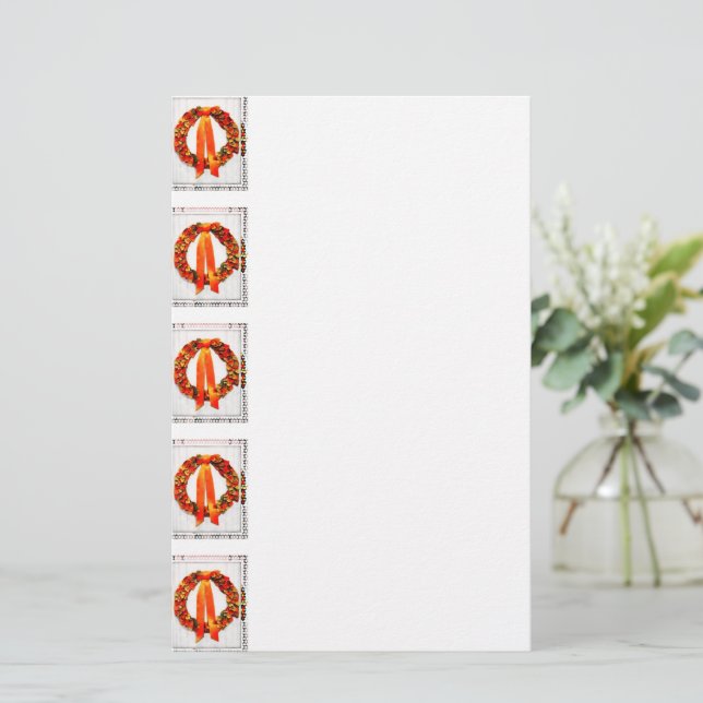 Fall Wreath Stationery (Standing Front)