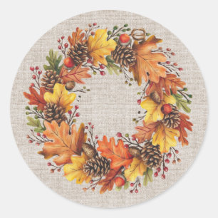 Fall Wreath Stickers