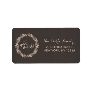 Fall Wreath Thanksgiving Address Labels