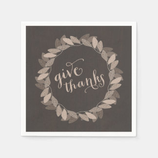 Fall Wreath | Thanksgiving Paper Napkins