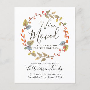 Fall Wreath We Moved Holiday Moving Announcement