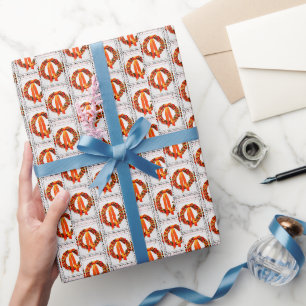 Fall Wreath Wrapping Paper