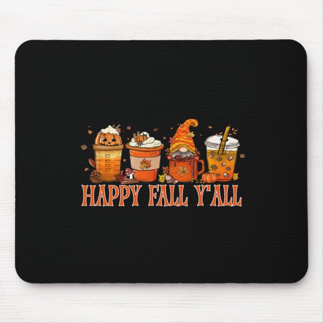 Fall Y'all Gnome Halloween  Mouse Pad (Front)