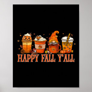 Fall Y'all Gnome Halloween  Poster