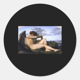 Fallen Angel Alexandre Cabanel Christian Religious Classic Round Sticker