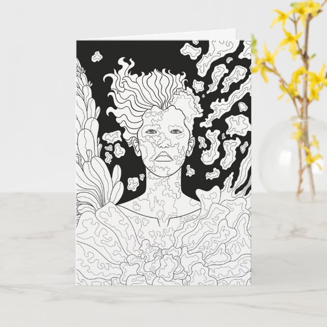 Fallen Angel Card (Yellow Flower)