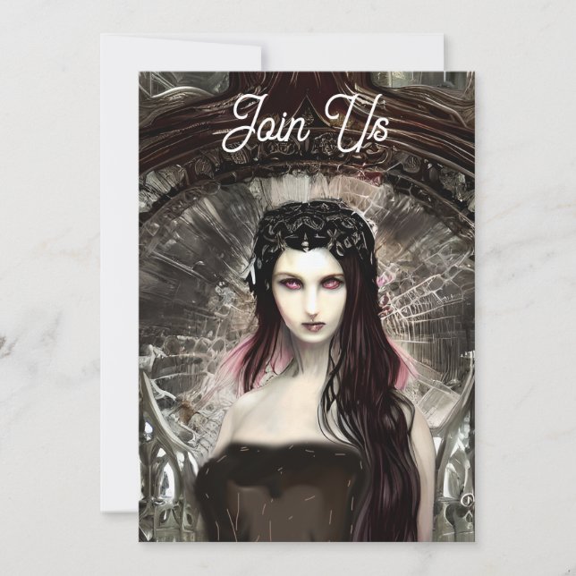 Fallen Angel | Dark Art | Halloween Party Invitation (Front)