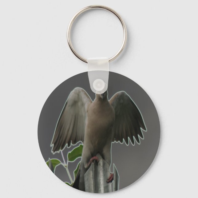 Fallen Angel Dove Keychain (Front)