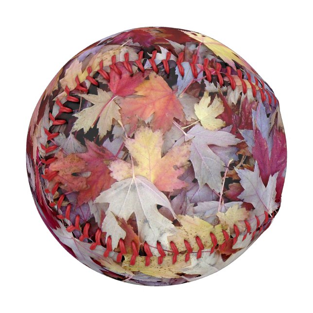 Fallen Autumn Leaves Baseball (Front Left)