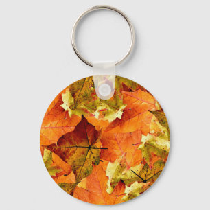 Fallen Autumn Leaves Keychain