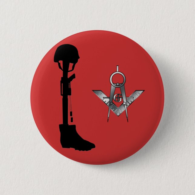 Fallen Brother Mason 2 Inch Round Button (Front)