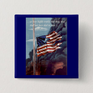 Fallen but Not Forgotten 2 Inch Square Button