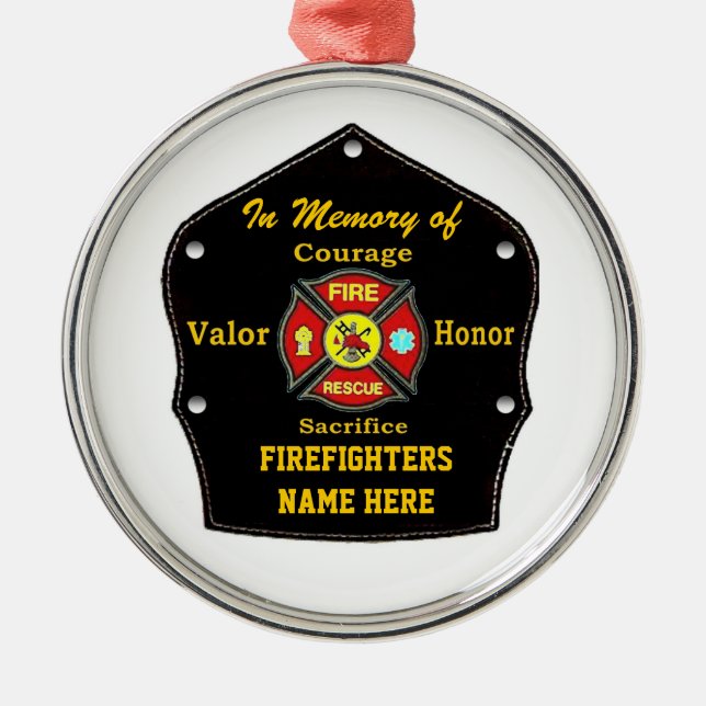 FALLEN BUT NOT FORGOTTEN METAL ORNAMENT (Front)
