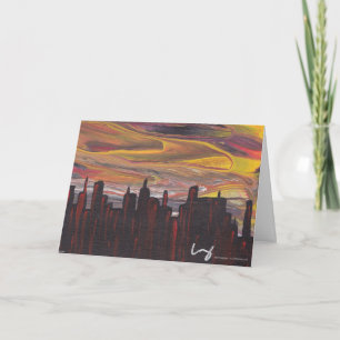 "Fallen City" Happy Birthday Greeting Card