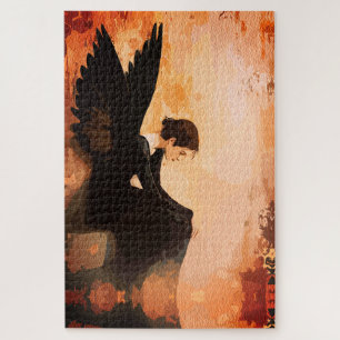 Fallen Grace – Melancholic Angel Reflection Jigsaw Puzzle
