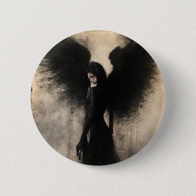 Fallen Grace – The Beauty of a Broken Wing 2 Inch Round Button (Front)