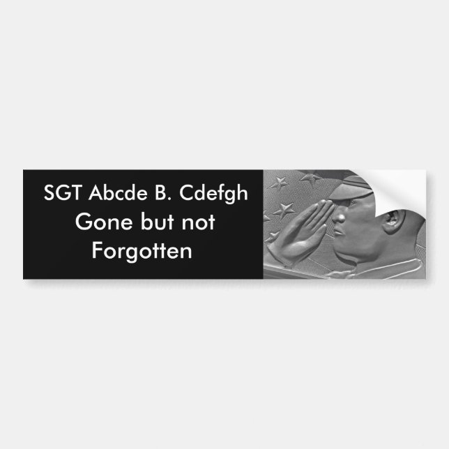Fallen Hero Military Memorial Bumper Sticker (Front)