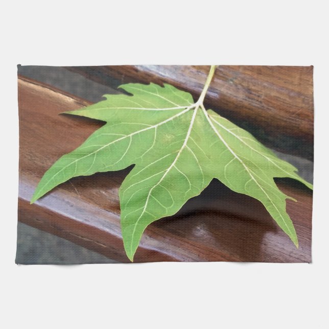 fallen leaf kitchen towel (Horizontal)