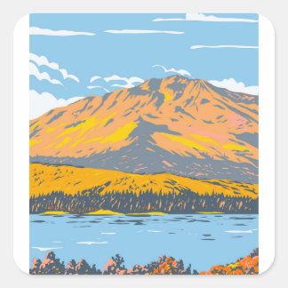 Fallen Leaf Lake During Fall in El Dorado County Square Sticker