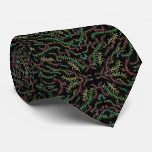 Fallen Leafy Repeating Pattern With Autumn Colors  Tie