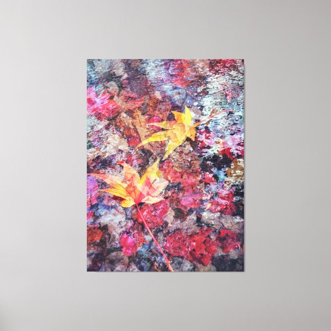 Fallen Leaves Abstract Canvas Print (Front)
