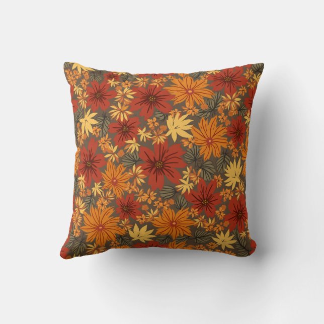 Fallen leaves filled with autumn scent throw pillow (Back)