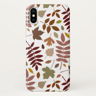 Fallen Leaves Lg Pattern Fall Colours on White Case-Mate iPhone Case