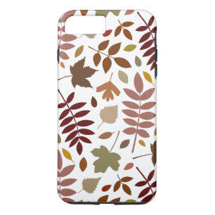 Fallen Leaves Lg Pattern Fall Colours on White Case-Mate iPhone Case