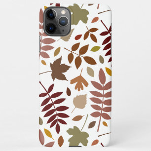 Fallen Leaves Lg Pattern Fall Colours on White iPhone 11Pro Max Case
