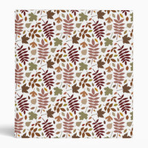 Fallen Leaves Pattern Fall Colours on White