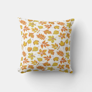 fallen leaves throw pillow