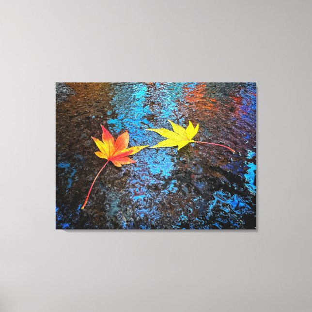 Fallen Maple Leaves Canvas Print (Front)