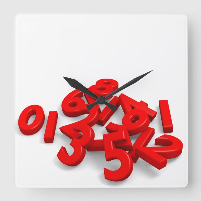 Fallen numbers Wall Clock (Front)