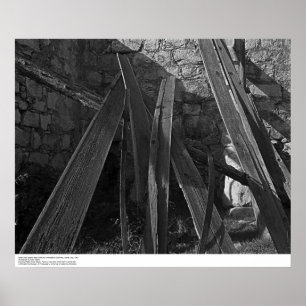 Fallen Roof Boards near Old Kilns, 1963 Poster